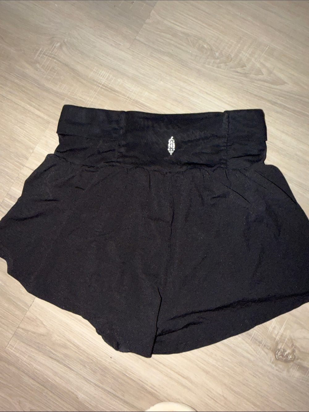 Free people Black High-Waist Women’s Shorts with Decorative Accent